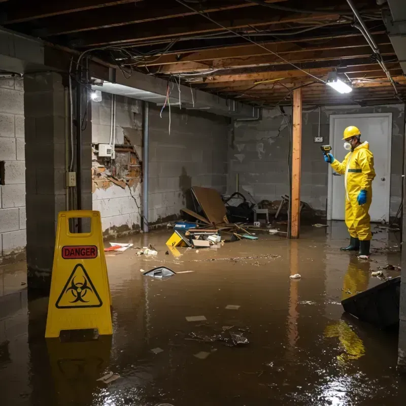 Flooded Basement Electrical Hazard in Springerville, AZ Property